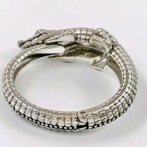 Brighton Silver Alligator Rhinestone Bracelet
